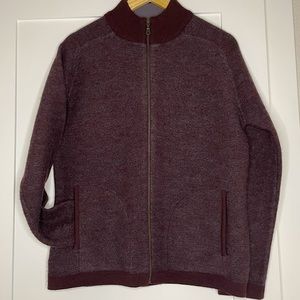 Patagonia Full Zip 100% Wool Sweater purple plum